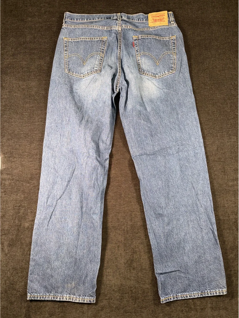 Levi's 569 Loose Straight Fit Jeans W36 L34 Light Blue Denim